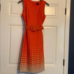 Adorable orange polka dot dress